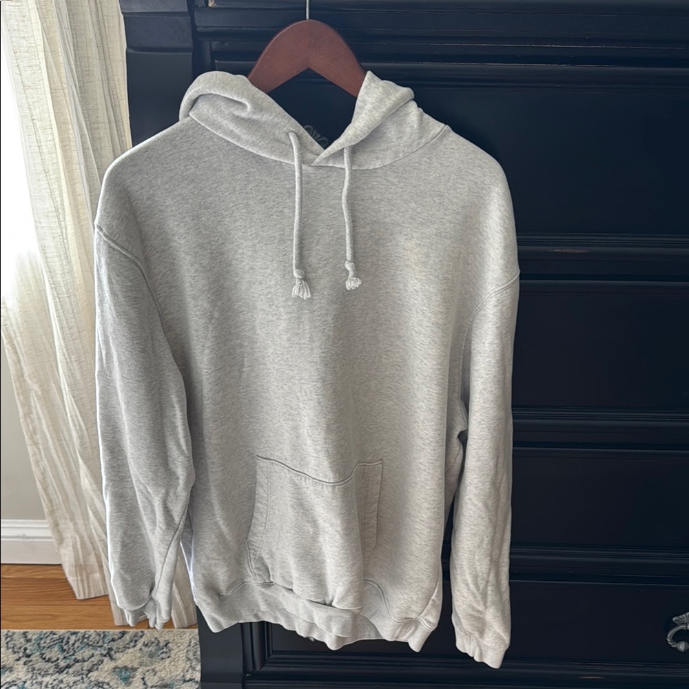 GAP Gray Sweatshirt with Hood and Drawstring